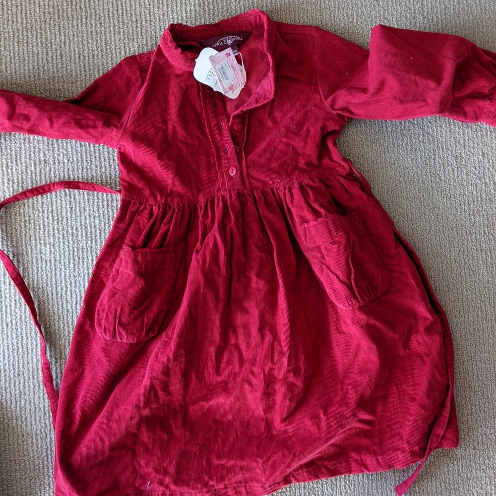 NWT April Cornell Clara Dress Corduroy Size 5/6 $68